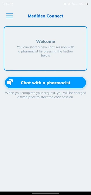 MedidexConnect Pharmacist Chat Screenshot 0