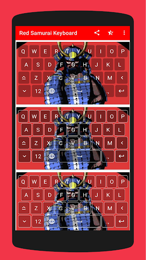 Red Samurai Keyboard Theme Screenshot 1