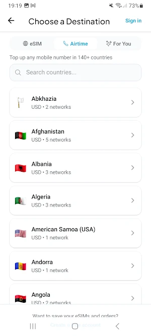 Click Mobile – eSIM & Airtime Screenshot 2