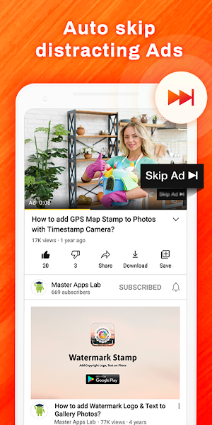 Skip ads for video stream: ad blocker & ad cleaner Screenshot 1