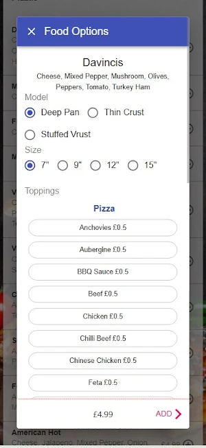 Davinci Pizza Screenshot 1
