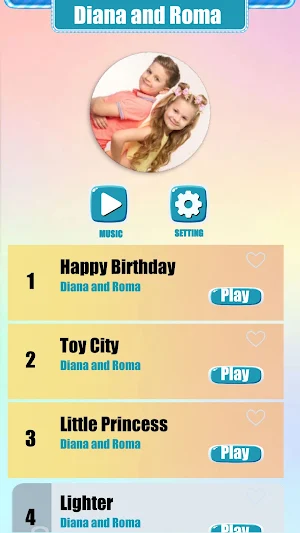 Diana an Roma Music Tiles Game Screenshot 0