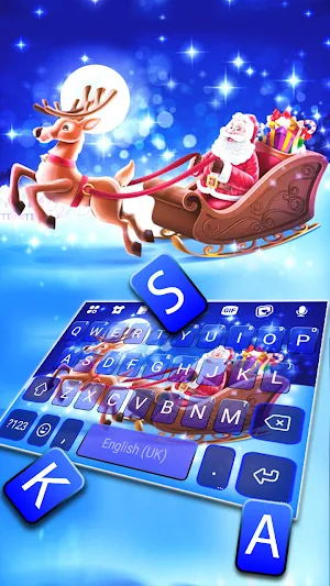 Santa Christmas Keyboard Background Screenshot 1