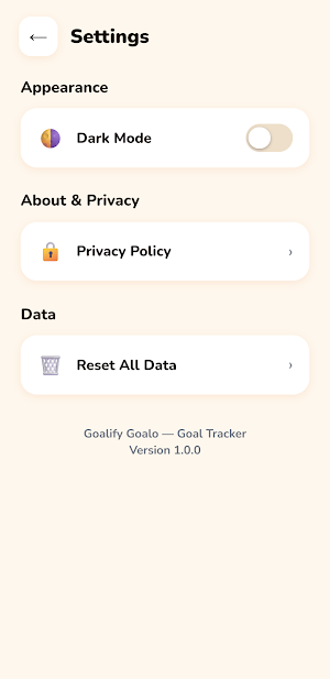 Goalify Goalo – Goal Tracker Screenshot 3