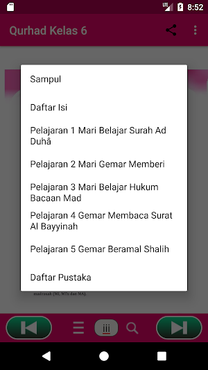 Alquran Hadist MI Kelas 6 Screenshot 1