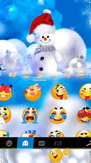 Blue Christmas1 Keyboard Theme Screenshot 2