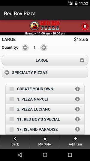 Red Boy Pizza Screenshot 1