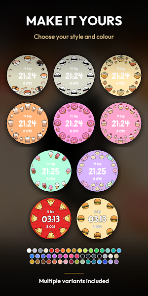 Kawaii Food – Cute Watch Face Screenshot 1