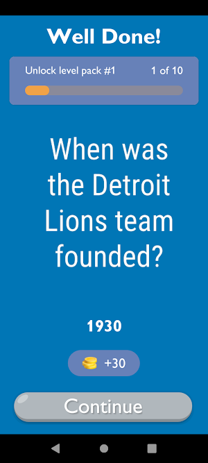 Detroit Lions Football Quiz Screenshot 1