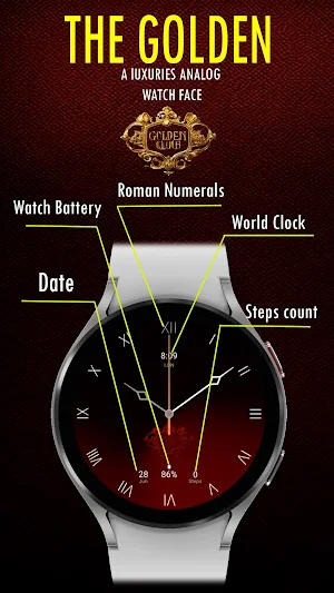 Golden - Watch Face Screenshot 1