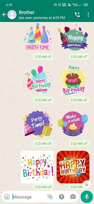 WASticker: Birthday Stickers Screenshot 2