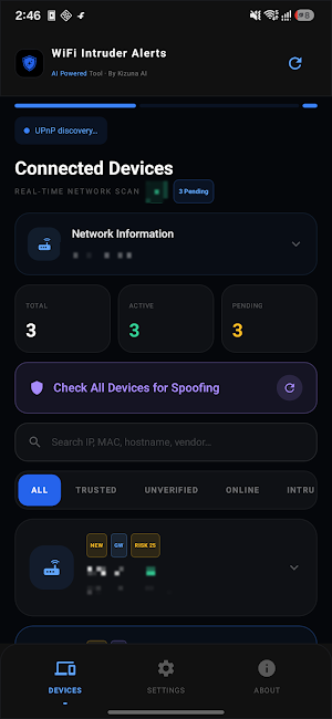 WiFi Intruder Alerts Screenshot 0