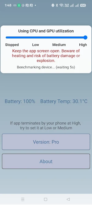 M.U. Battery Drainer Pro Screenshot 1