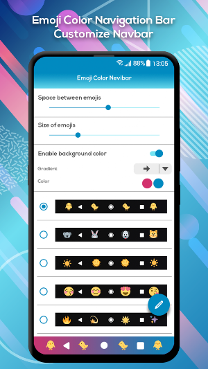 Emoji Color Navigation Bar - Customize Navbar Screenshot 2