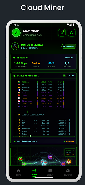True Miner Bitcoin Miner Cloud Screenshot 1