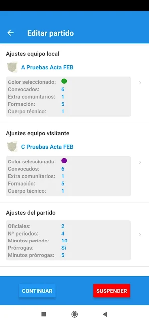 Acta Digital Estadística FEB Screenshot 1