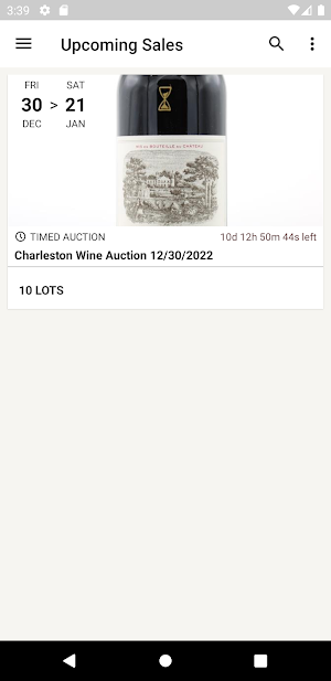 Charleston Wine Auction Screenshot 0