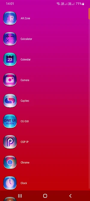 Colorful Glass ONE UI IconPack Screenshot 3