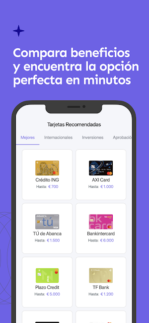 Tarjetas Credito Facil Screenshot 1