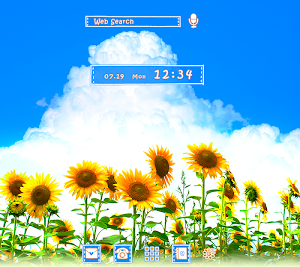 Beautiful Wallpaper Sunflower Summer Sky Theme Screenshot 0