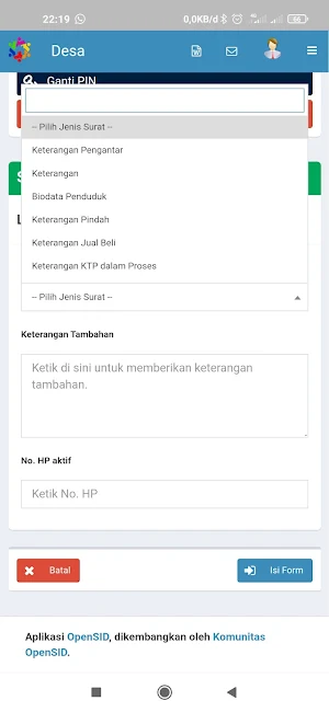 Layanan Mandiri Desa Timbang Screenshot 2
