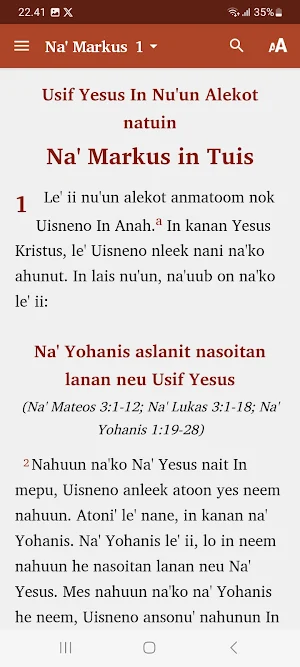 Amanatun Bible App Screenshot 1