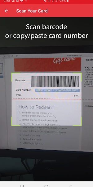 Unofficial Coles Gift Card Balance Screenshot 2