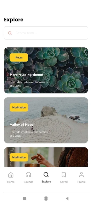 Bravo use case: Meditation Screenshot 2