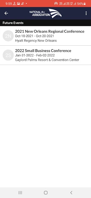 National 8(a) Association Events Screenshot 1
