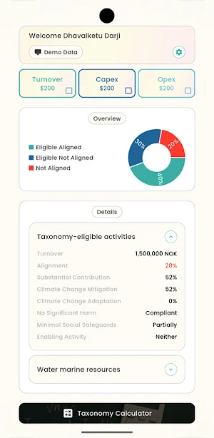 EU Taxonomy Screenshot 1