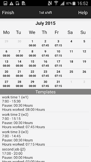 Worktimes - employee Screenshot 3