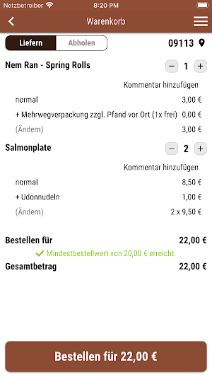 MyLo Vietnamesische Küche Screenshot 1