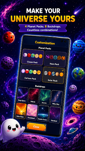 Kosmomo: Planet Merge Puzzle Screenshot 1