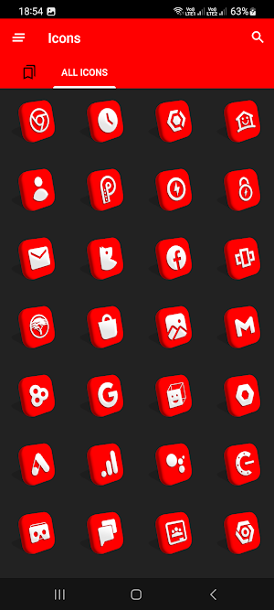 4D Red Icon Pack Screenshot 3