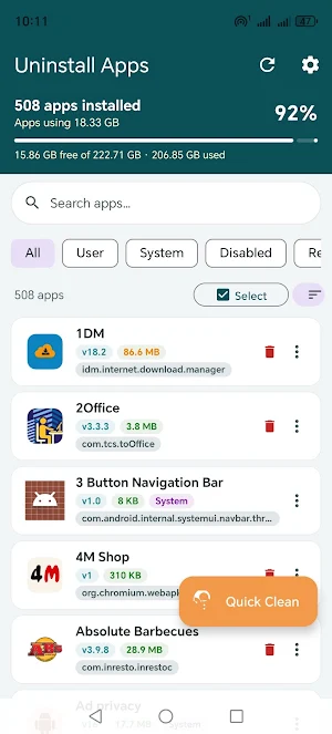 Uninstall Apps Screenshot 0