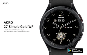ACRO 27 Simple Gold Watchface Screenshot 2