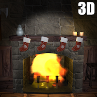3D Medieval Christmas Fireplac