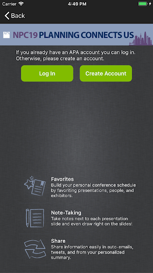 APA National Events Screenshot 2