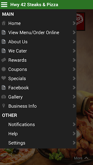 Hwy 42 Steaks & Pizza Screenshot 1
