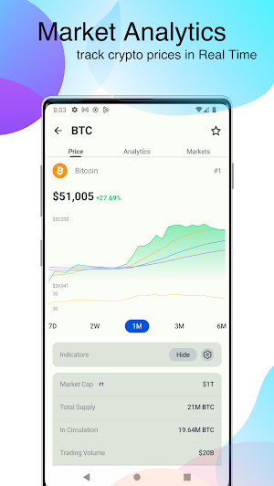 Bitcoin Wallet & Crypto Market Screenshot 2