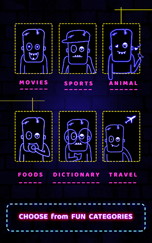Hangman Glow Free Word Game Screenshot 3