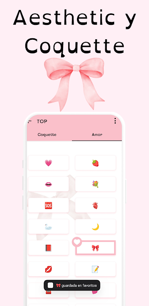 Símbolos Coquette y Aesthetic Screenshot 3