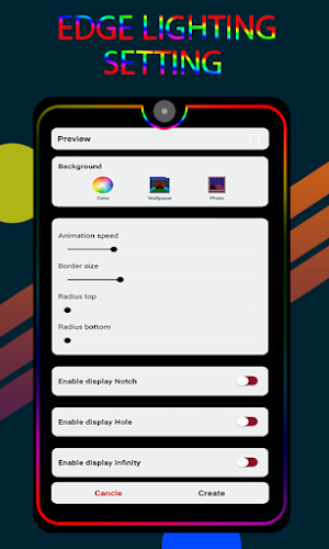Edge Lighting Colors-Borderlight Live Wallpaper Screenshot 3