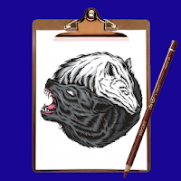 How to Draw Wolf Tattoo Easily