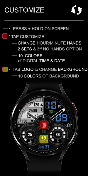 Inspire15 | Digital Watch Face Screenshot 3