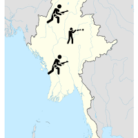 Myanmar war map