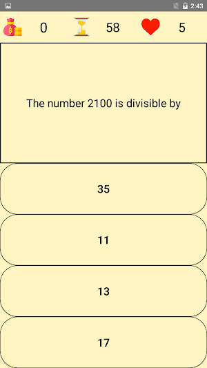 Let's Learn Math Quiz Forth Grade Screenshot 1