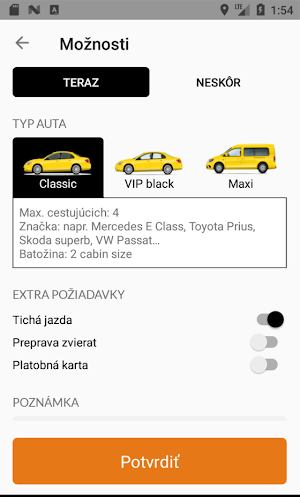 Vip Taxi Zvolen Screenshot 2