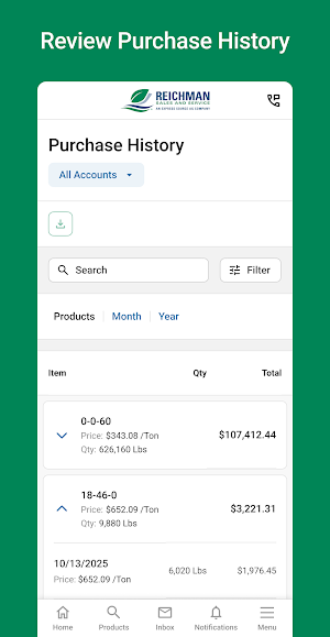 Reichman Sales Customer Portal Screenshot 3