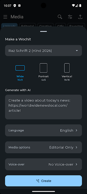 Wochit Go Screenshot 1